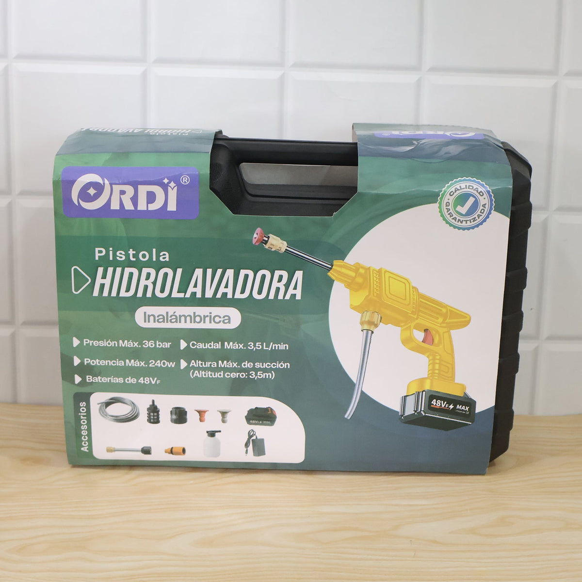 Cordless High Pressure Car Washer Gun Kit with 2 Batteries 48V.
