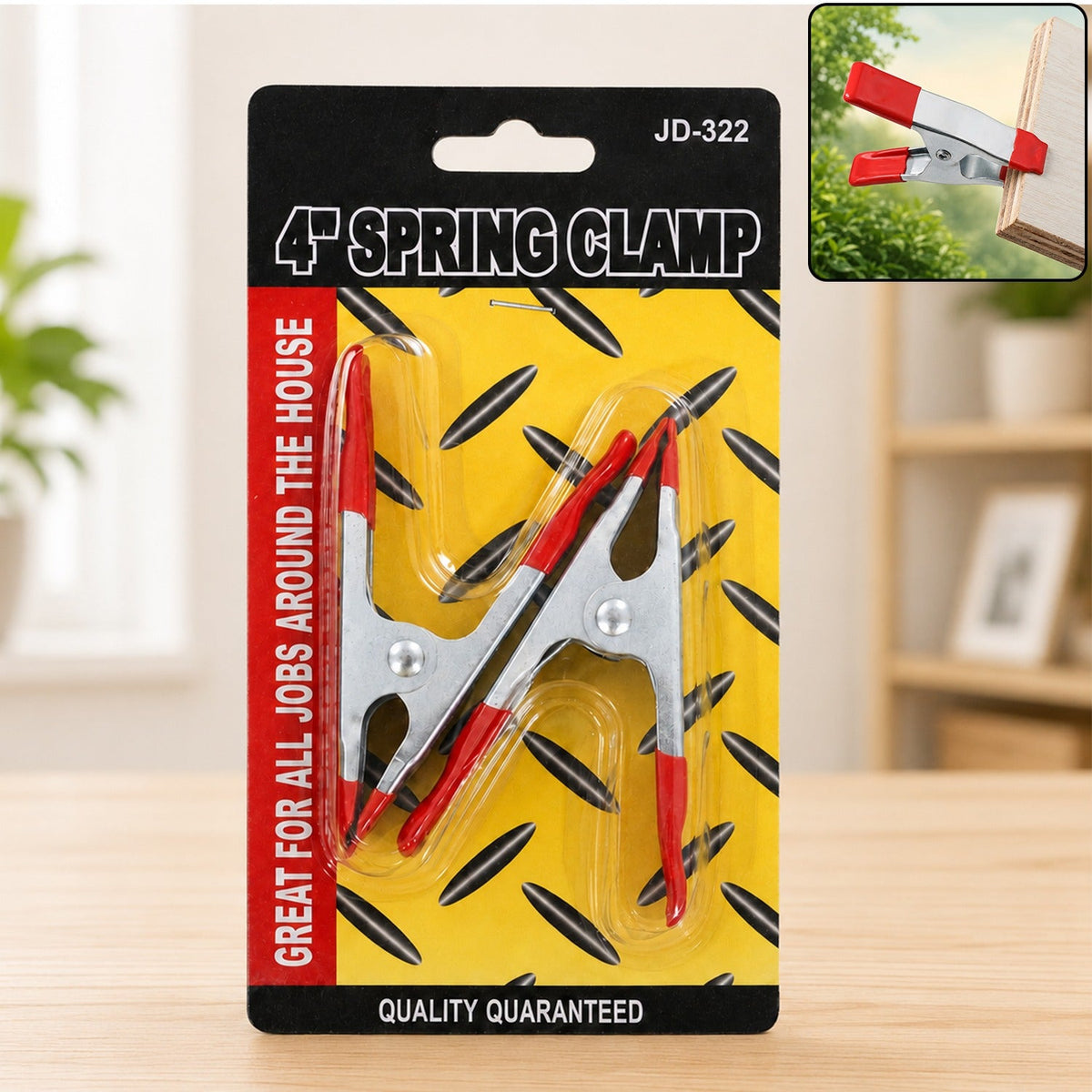 4 Inch Metal Spring Clamps - Strong Grip for Home & DIY