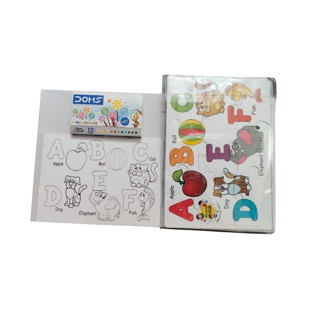 2 In 1 Puzzle & Colors Alphabet | Cardboard | Educational Toys| 3+ Years