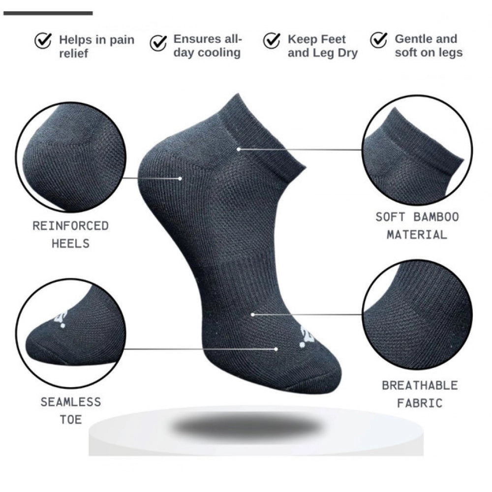 Generic 3_Pair Set Unisex Casual Cotton Printed Low Cut Socks (Multicolor)
