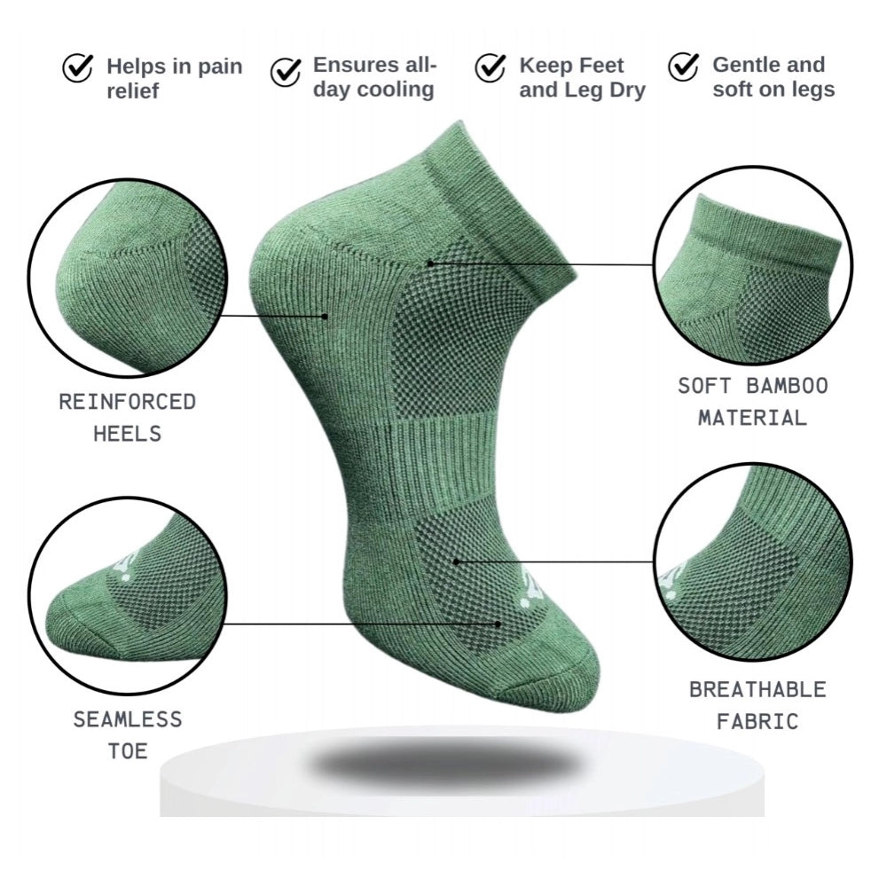 Generic 3_Pair Set Unisex Casual Cotton Printed Low Cut Socks (Multicolor)
