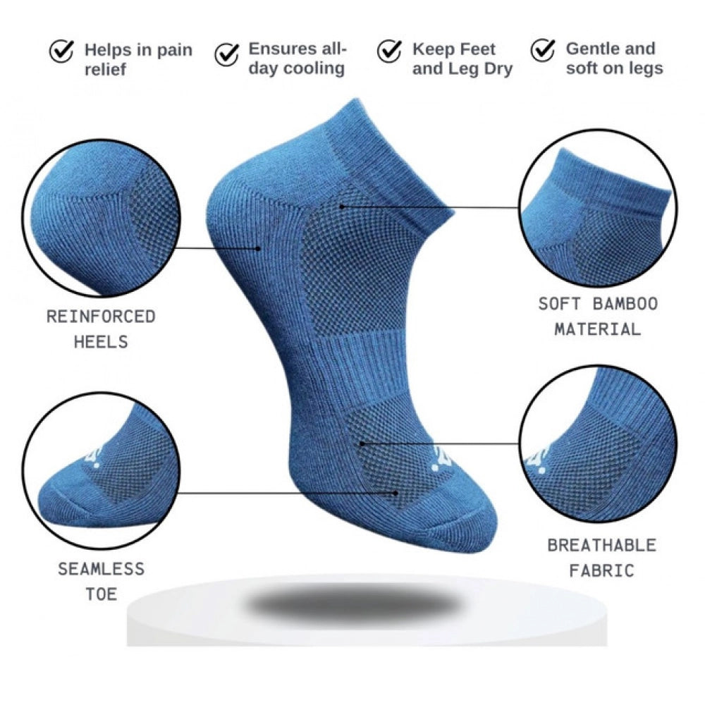 Generic 3_Pair Set Unisex Casual Cotton Printed Low Cut Socks (Multicolor)