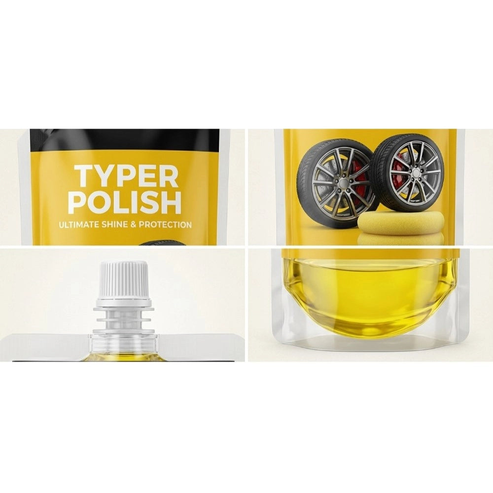 Generic Pack of 2 Ultra Tyre Shine & Polish Liquid Pouches 100 ML