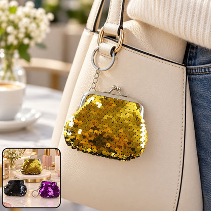 Cute Mini Coin Pouch with Key Ring for Travel Bags and Backpacks (1 Pc)