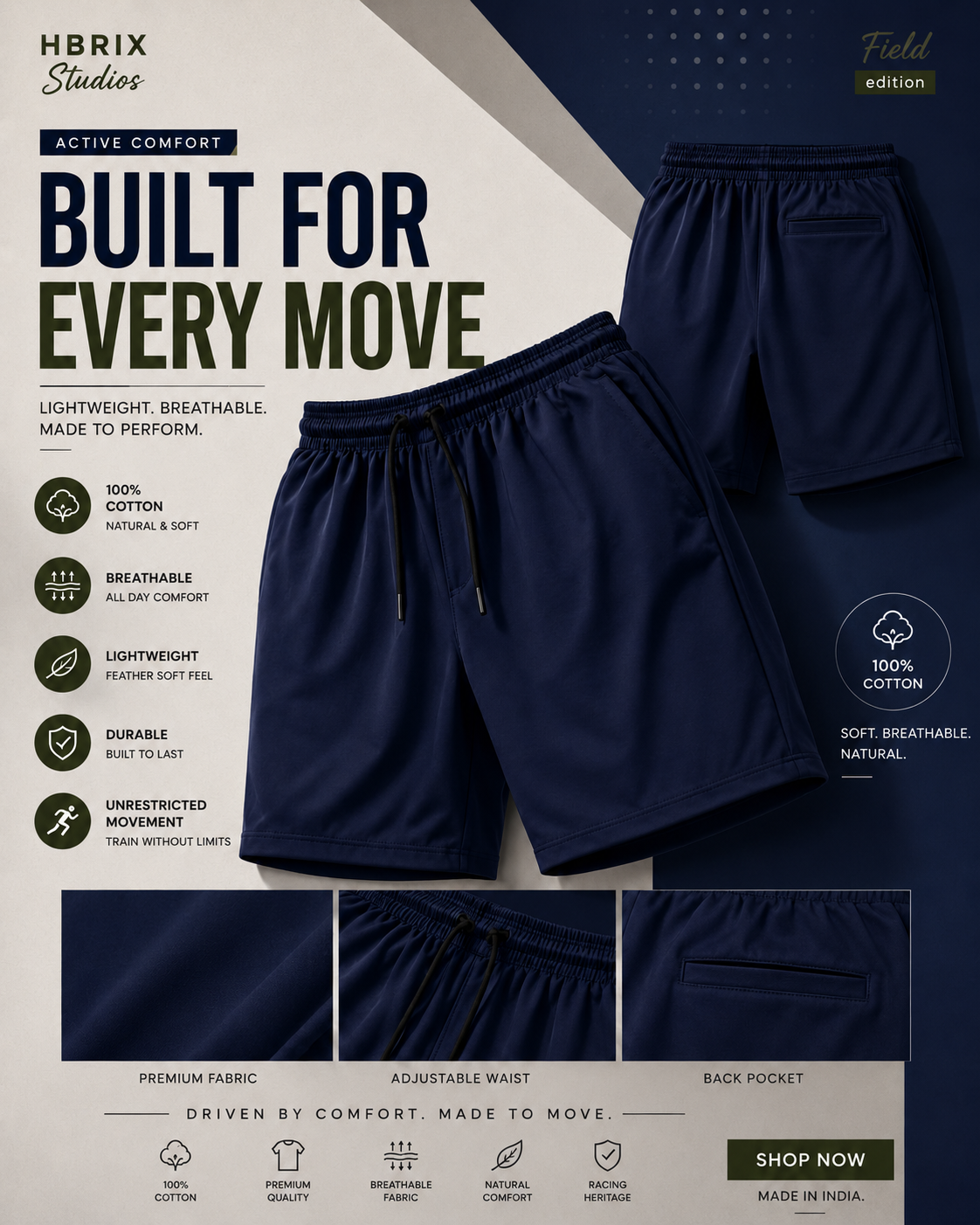 Men's Prism Flow Premium Cotton Short