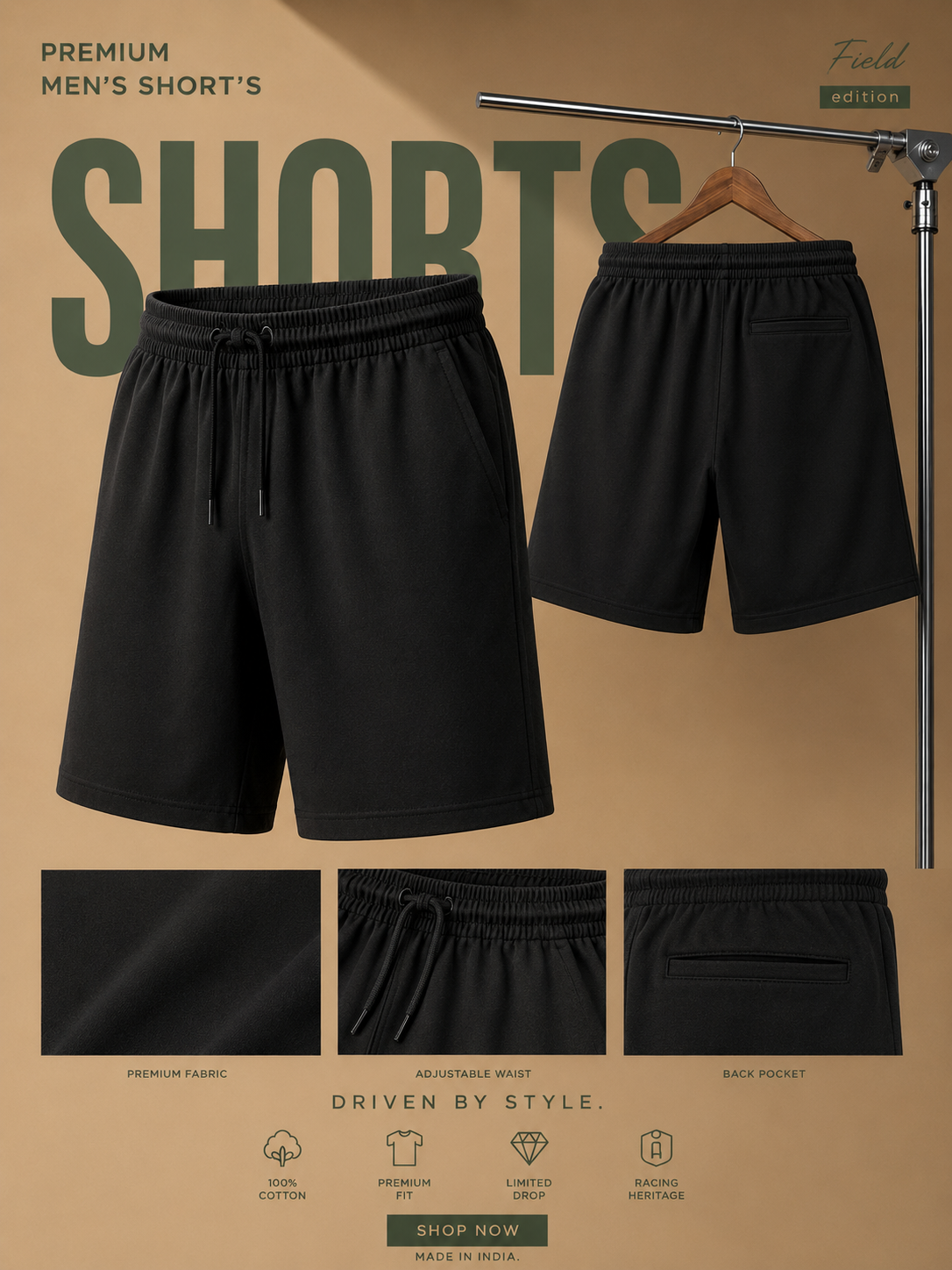 Men's Prism Flow Premium Cotton Short
