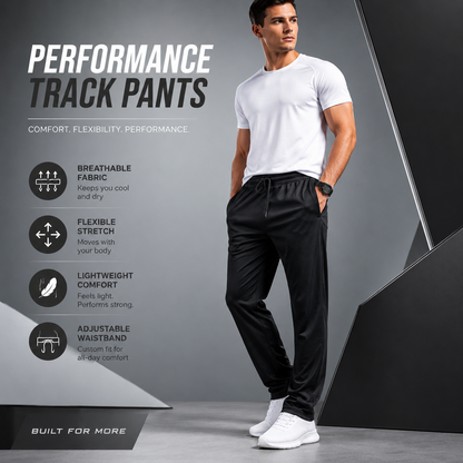 Men's Premium UltraSoft Sports Track Pants | Zipper Pocket | Imported Fabric