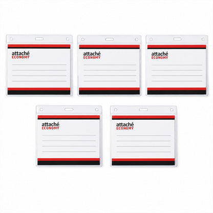 White background image showing the size and dimensions of ID card holders