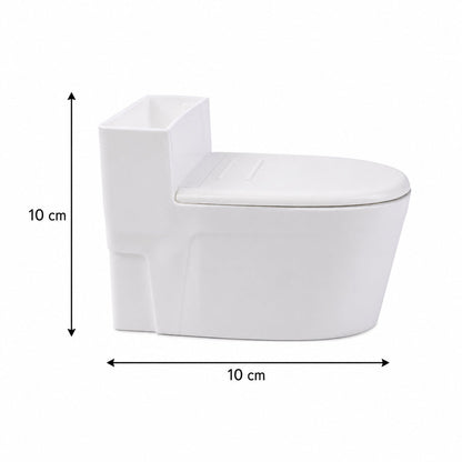 Size and dimensions of the toilet-shaped ashtray displayed