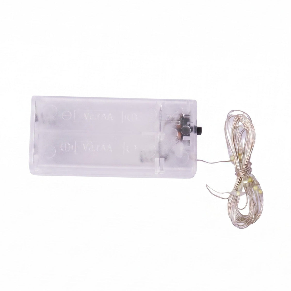 String LED set on white background