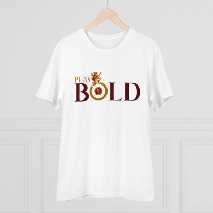 HBR Kart Men's PC Cotton Cricket Design Printed T Shirt (Color: White, Thread Count: 180GSM)