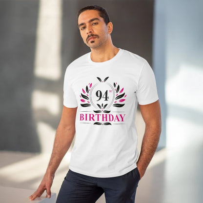 Generic Men's PC Cotton 94th Birthday Printed T Shirt (Color: White, Thread Count: 180GSM)