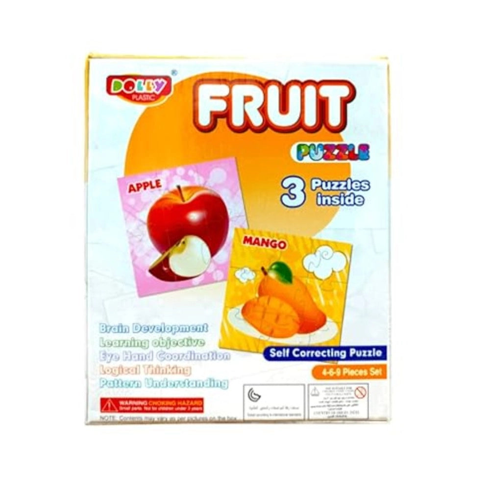 3_Pcs Set Fruit Puzzle | Cardboard | Educational Toys | 3+ Years