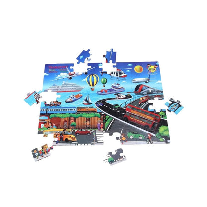 64_Pcs Set Transport Puzzle | Cardboard | Educational Toys | 4+ Years
