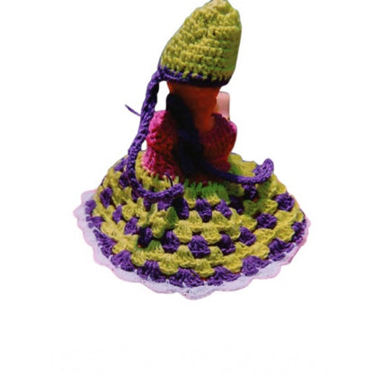 Generic Laddu Gopal Tharad Dress Size: 0 To 6 (Yellow-Blue)