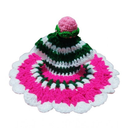 Generic Laddu Gopal Tharad Dress Size: 0 To 6 (Pink-Green)