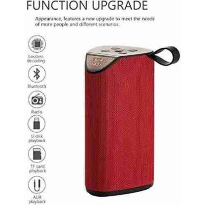 Generic Plastic Rubber Wireless TG111 Bluetooth Speaker (Red)