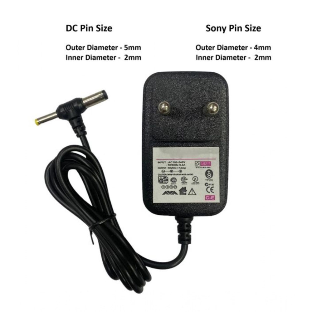 Generic 10V 1A Power Adapter Power Supply AC Input 100-240 V for Set Top Box (Black)