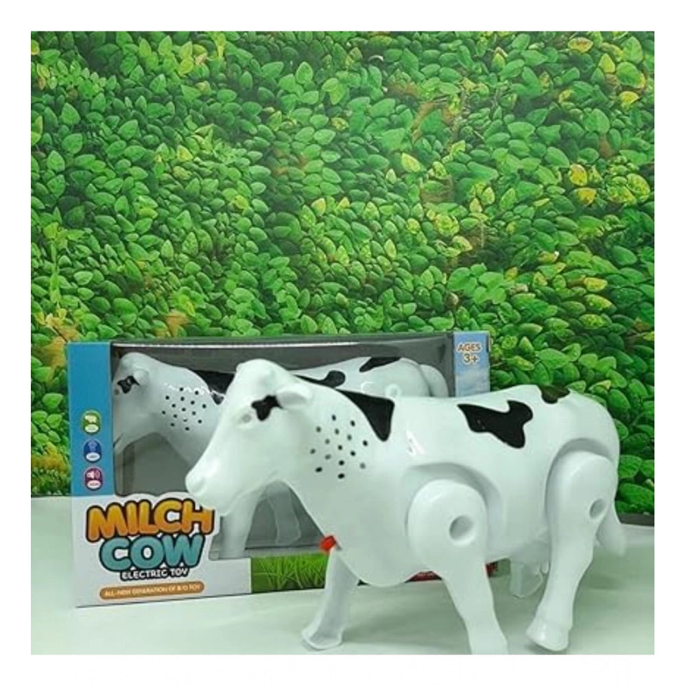 Generic Plastic Electric Milk Cow Moving Legs And Shake Tail (Multicolor )