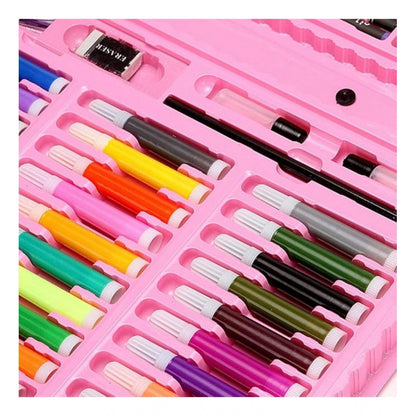 Generic Plastic Deluxe Art Drawing Set For Kids Drawing And Painting 150Pcs Set (Multicolor)