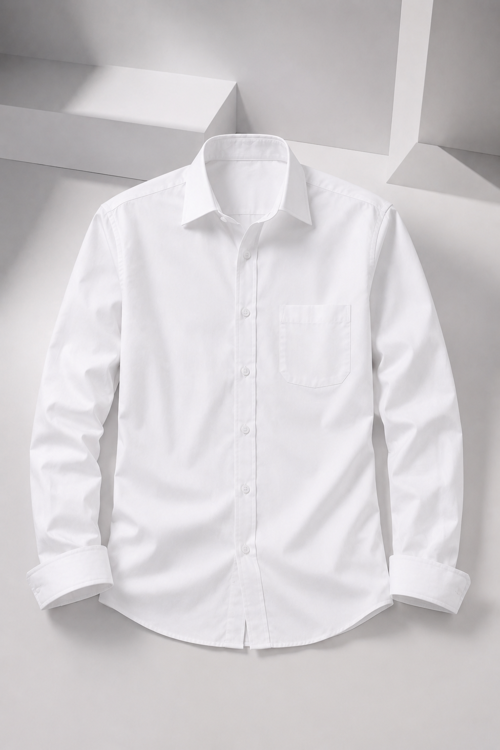 Men's Premium 100% Cotton Plain Full Sleeve Shirt | Heavy Stiff Collar & Cuff | Enzyme Washed | Laffer Peach Fabric