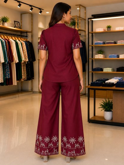 Women's Premium Rayon Co-Ord Set | Soft & Comfortable Casual Wear | Stylish Matching Top & Bottom | Sizes S, M, L | Multiple Colours