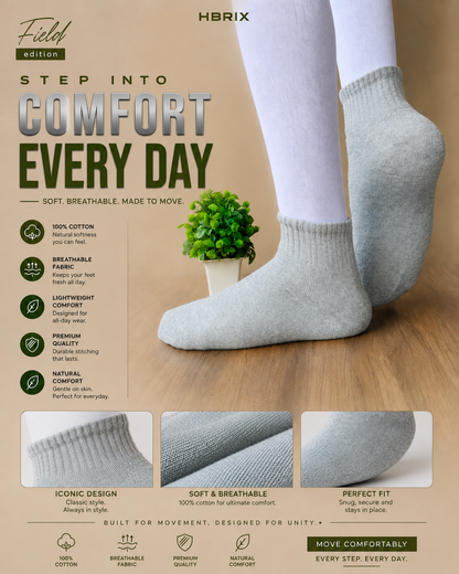 PREMIUM ANKLE SOCKS COLLECTION - PAIR OF 3 [PACK OF 1]