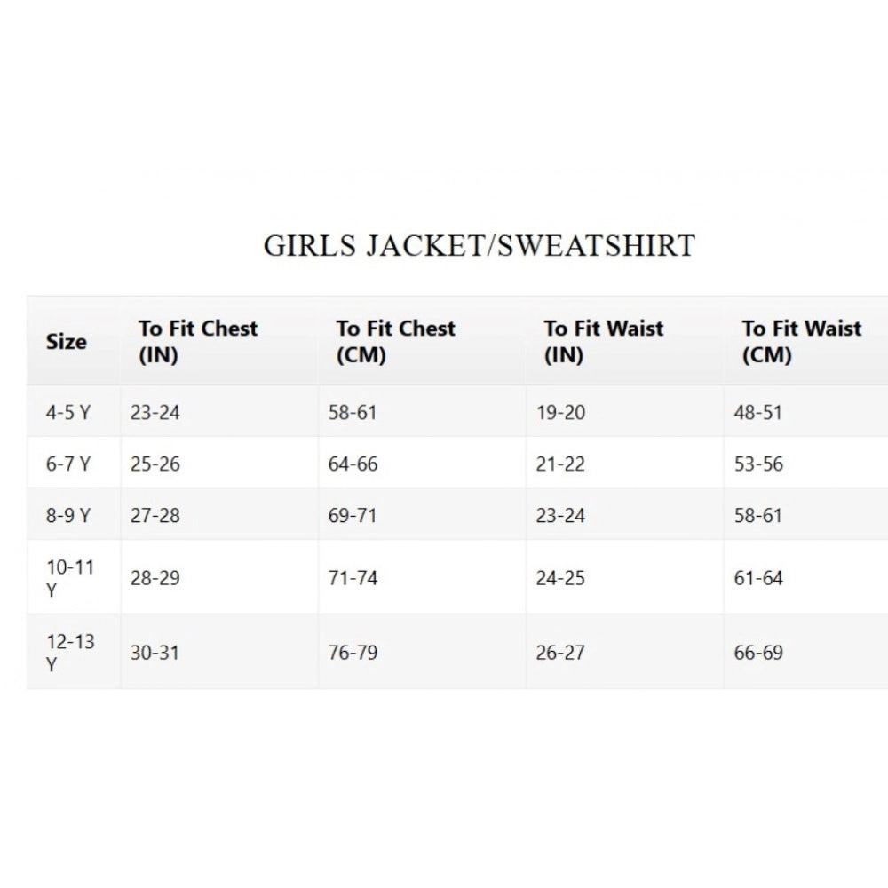 Generic Girl's Polyester Printed Long Sleeves Bomber Jacket (White-Blue)