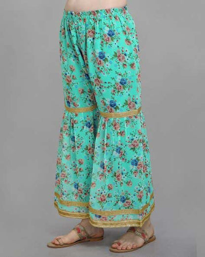 Women's Premium 3-Piece Sharara Suit Set with Inner Lining | Embroidered Ethnic Kurta, Sharara & Dupatta | M to XXL | 5-6 Colors Available