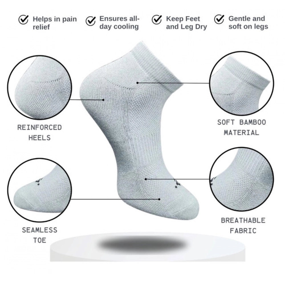 Generic 3_Pair Set Unisex Casual Cotton Printed Low Cut Socks (Multicolor)