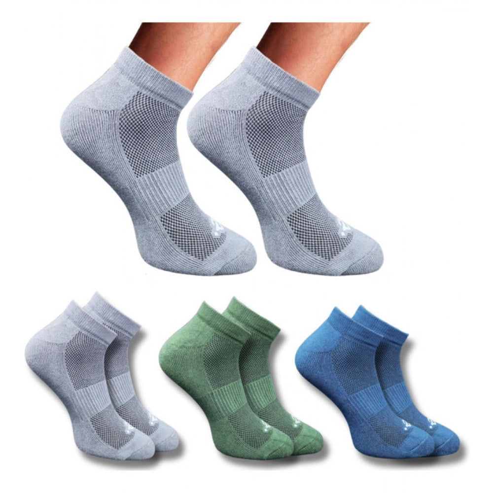Generic 3_Pair Set Unisex Casual Cotton Printed Low Cut Socks (Multicolor)