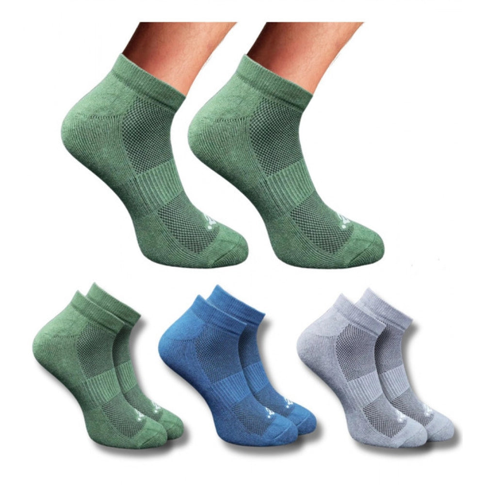 Generic 3_Pair Set Unisex Casual Cotton Printed Low Cut Socks (Multicolor)