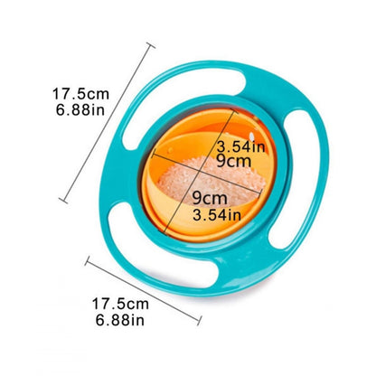 Generic Pack Of 2_Gyro Bowl – Spill-Proof Rotating Fun Bowl for Kids (Color: Assorted )