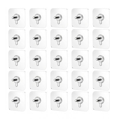 Generic Pack of 25 Acrylic-Metal Wall Hook (Multicolor)