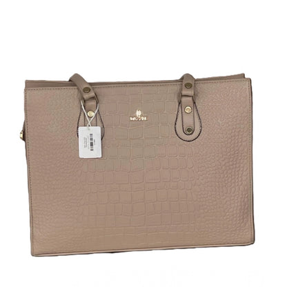 Generic Women's Polyurethane Croco Shoulder Tote Bag (Beige)