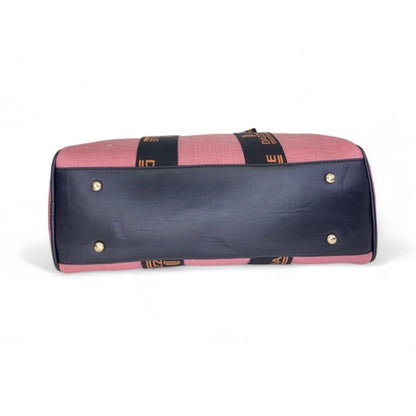 Generic Women's Polyurethane Textured Duffle Bag with Adjustable &amp; Removable Strap (Pink)