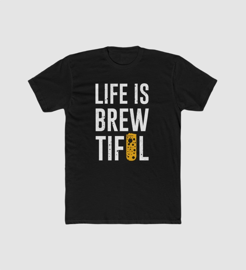 Generic Men's Polyester Printed Round Neck Short Sleeve T-Shirt (Black)