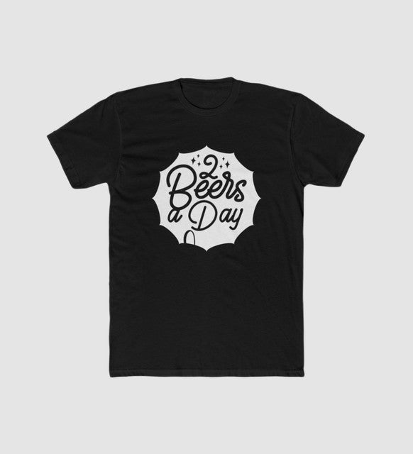 Generic Men's Polyester Printed Round Neck Short Sleeve T-Shirt (Black)