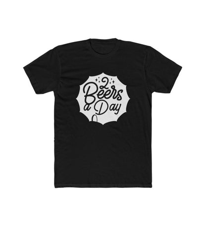 Generic Men's Polyester Printed Round Neck Short Sleeve T-Shirt (Black)