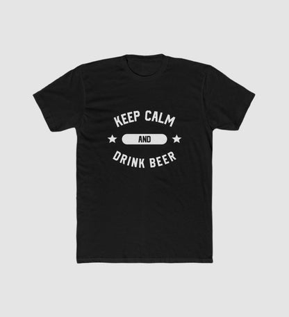 Generic Men's Polyester Printed Round Neck Short Sleeve T-Shirt (Black)