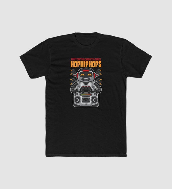 Generic Men's Polyester Printed Round Neck Short Sleeve T-Shirt (Black)