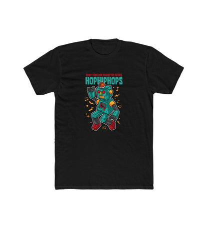 Generic Men's Polyester Printed Round Neck Short Sleeve T-Shirt (Black)