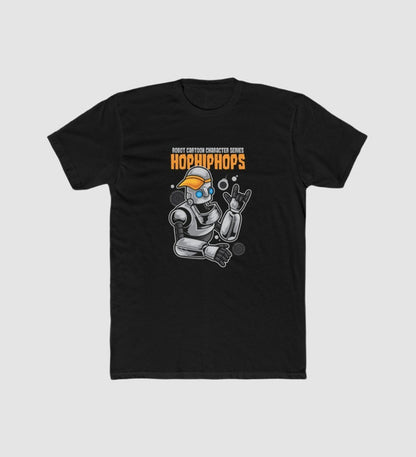 Generic Men's Polyester Printed Round Neck Short Sleeve T-Shirt (Black)