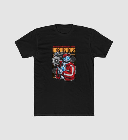 Generic Men's Polyester Printed Round Neck Short Sleeve T-Shirt (Black)