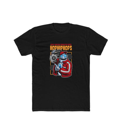 Generic Men's Polyester Printed Round Neck Short Sleeve T-Shirt (Black)