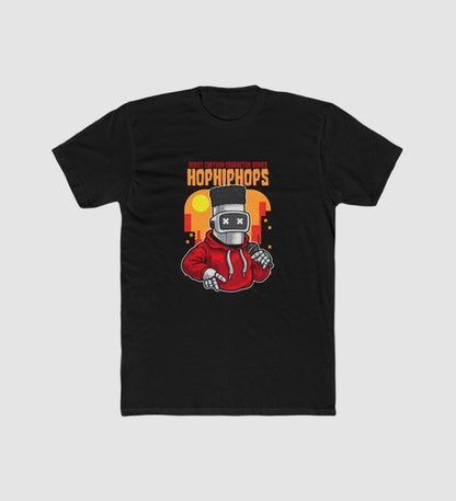 Generic Men's Polyester Printed Round Neck Short Sleeve T-Shirt (Black)