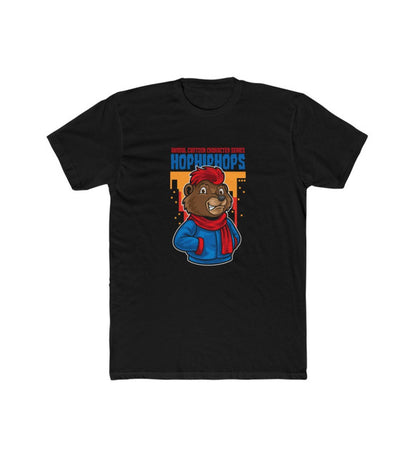 Generic Men's Polyester Printed Round Neck Short Sleeve T-Shirt (Black)