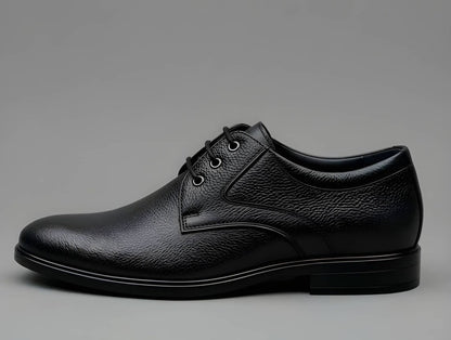 Generic Men's Synthetic Leather Solid Lace-Up Formal Shoes (Black)