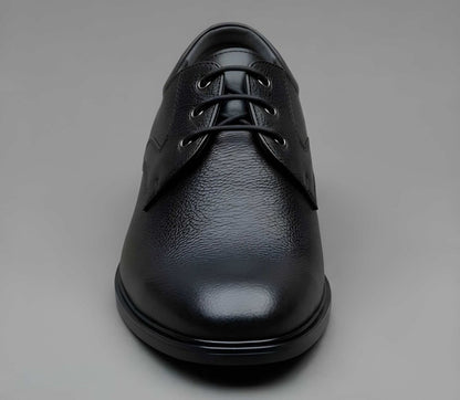 Generic Men's Synthetic Leather Solid Lace-Up Formal Shoes (Black)