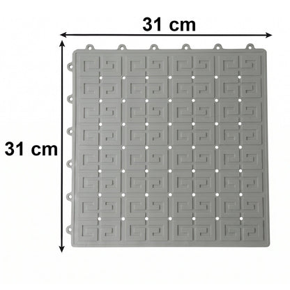 Versatile interlocking mats for wet area safety in bathrooms and gyms